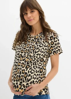 bonprix Lot de 2 T-shirts de grossesse et d’allaitement en coton|Femme Femme Enceinte