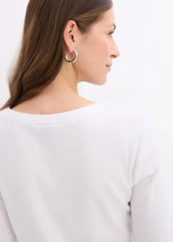 bonprix Lot de 2 t-shirts en coton côtelé|Femme Basiques|T-Shirts & Tops