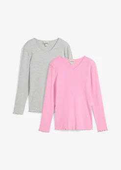 Enfant bonprix Vêtements Enfant|Filles 9-16 Ans·Lot De 2 Articles Et Plus|Lot de 2 T-shirts en coton côtelé