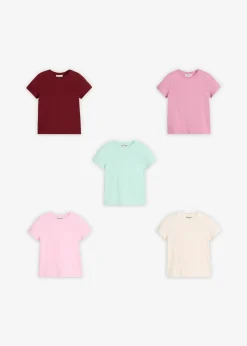 Enfant bonprix Vêtements Enfant|Filles 2-8 Ans·Lot De 2 Articles Et Plus|Lot de 5 T-shirts en coton extensible