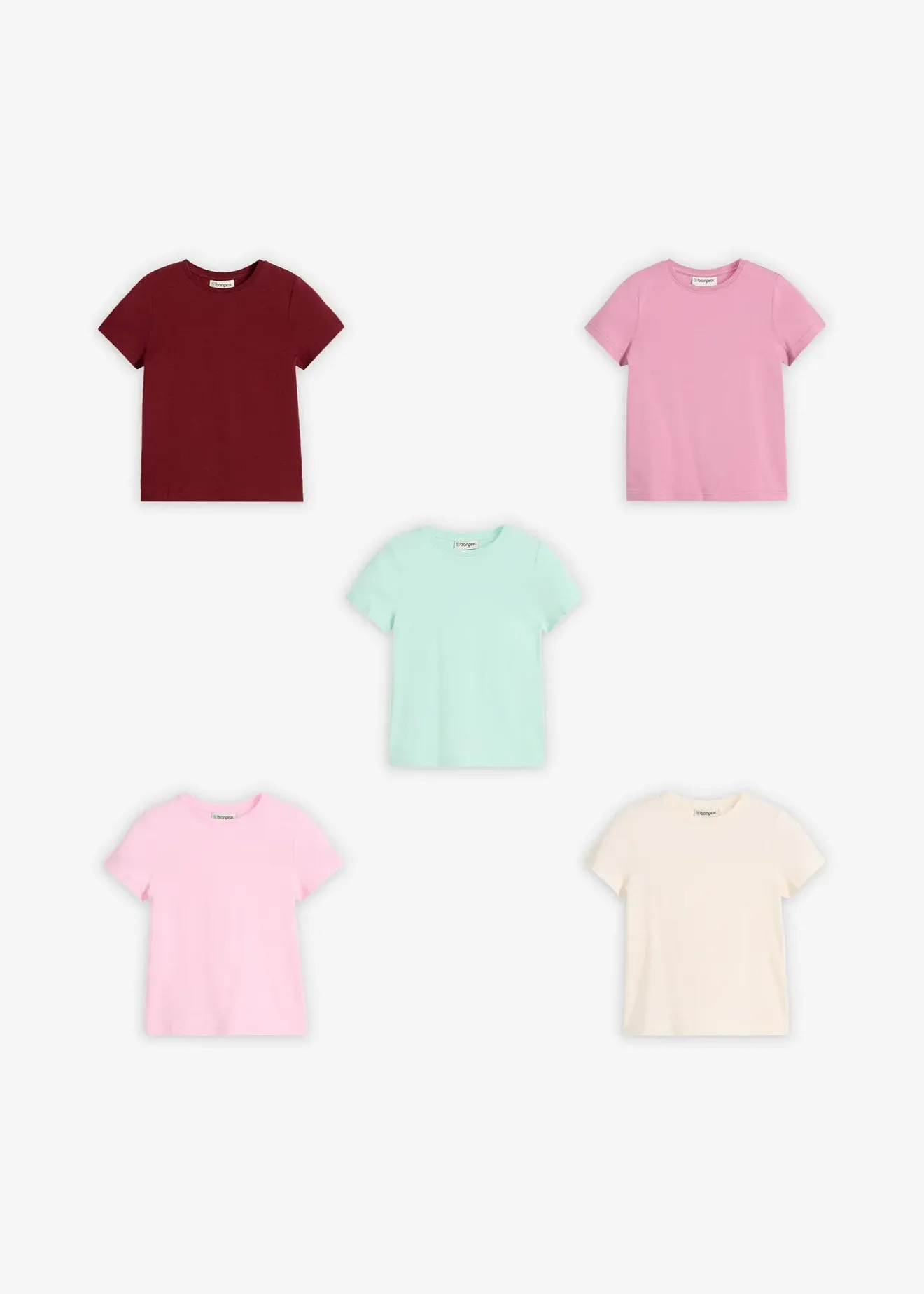 Enfant bonprix Vêtements Enfant|Filles 2-8 Ans·Lot De 2 Articles Et Plus|Lot de 5 T-shirts en coton extensible