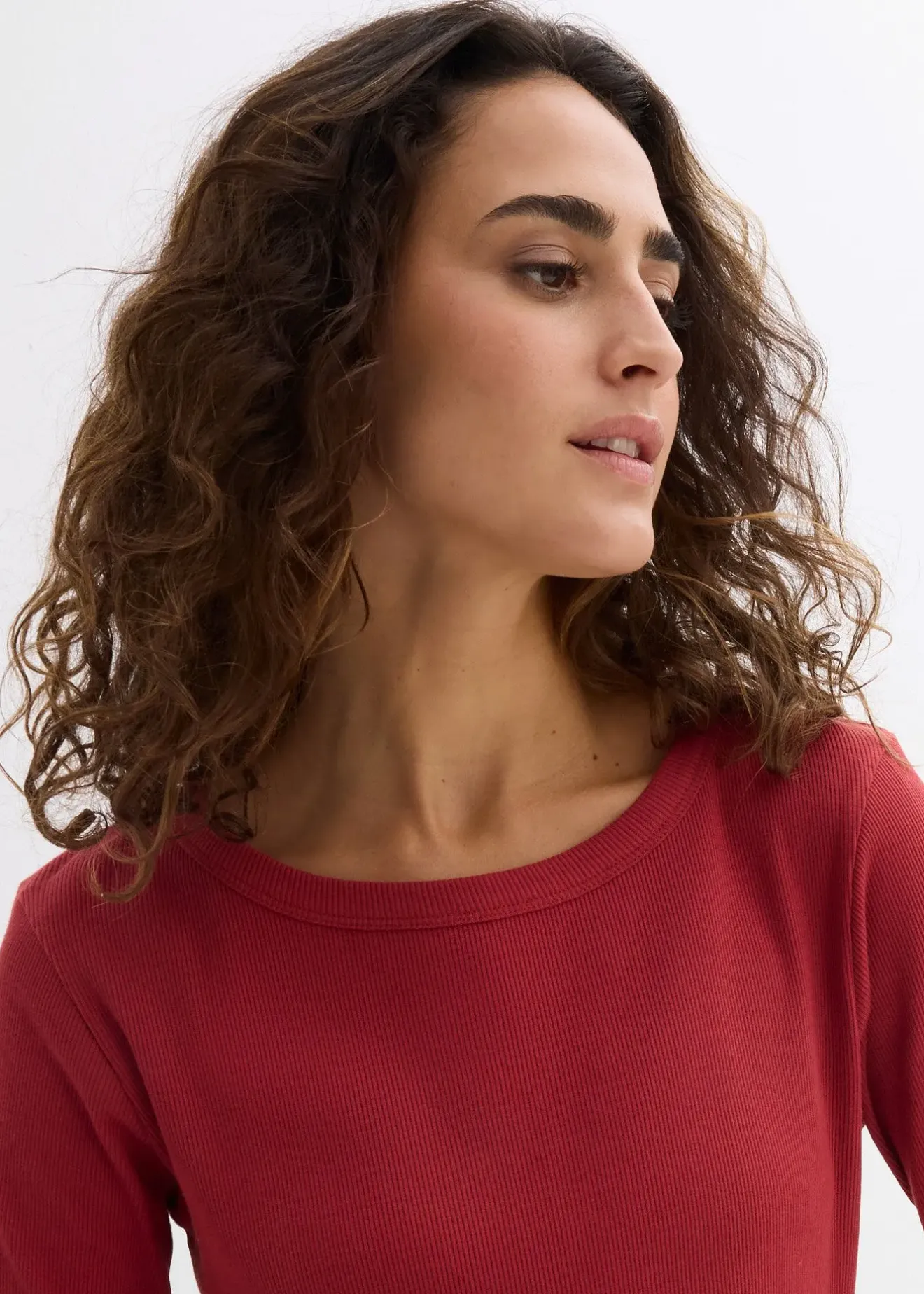 bonprix Lot de 2 t-shirts en coton côtelé|Femme Basiques|T-Shirts & Tops