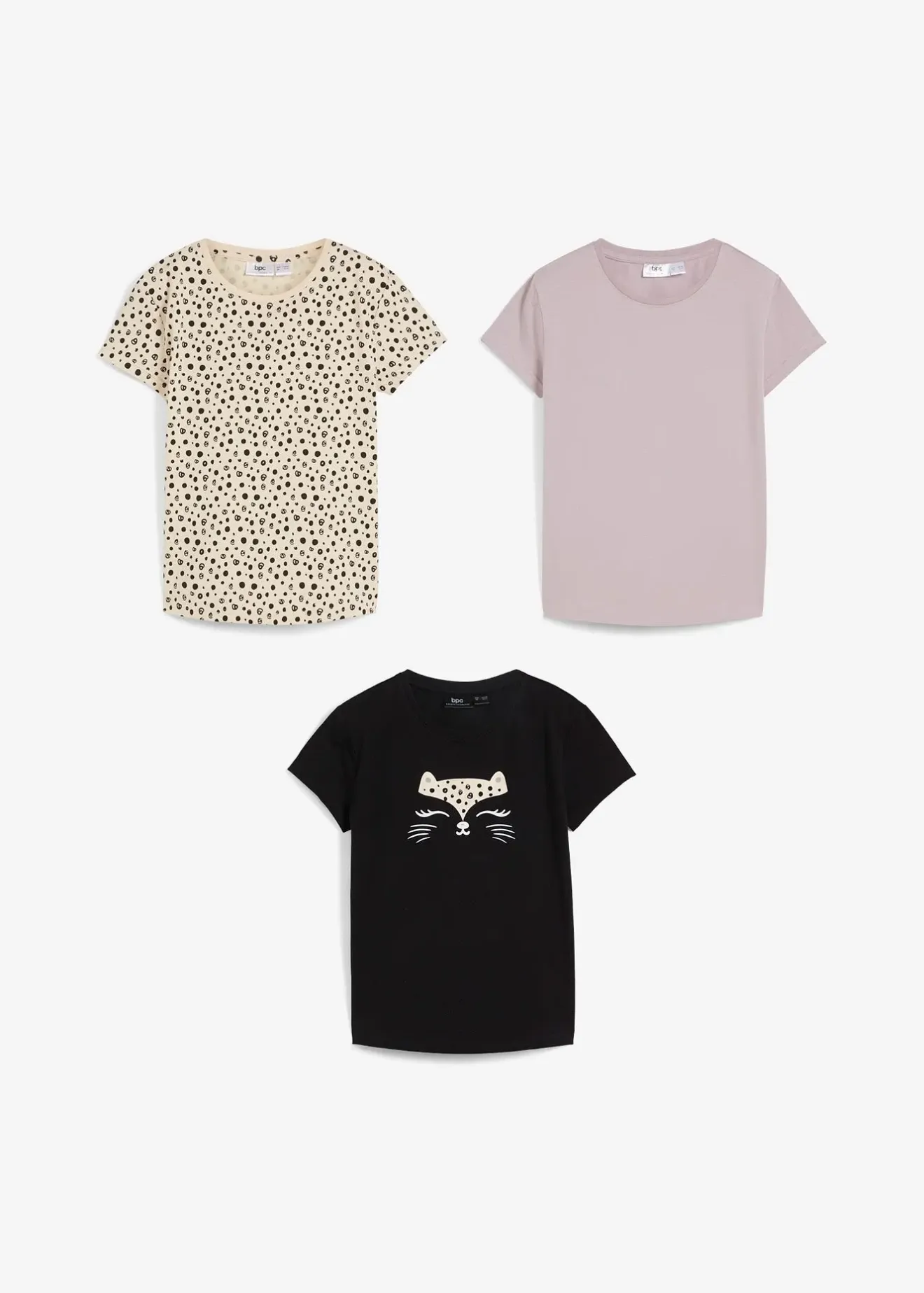 bonprix Lot de 3 T-shirts fille 100% coton|Enfant Vêtements Enfant|Filles 9-16 Ans·Lot De 2 Articles Et Plus