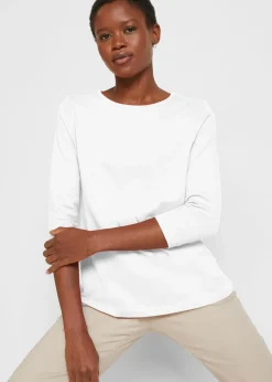 bonprix Lot de 5 T-shirts manches 3/4|Femme Basiques|T-Shirts & Tops