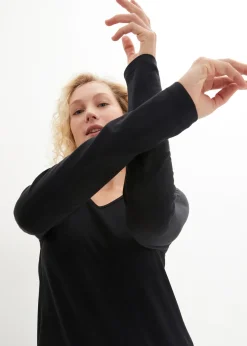 bonprix Lot de 2 T-shirts manches longues près du corps|Femme Basiques|T-Shirts & Tops