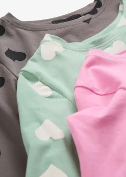 bonprix Lot de 3 T-shirts manches longues en coton extensible|Enfant Vêtements Enfant|Filles 2-8 Ans·Lot De 2 Articles Et Plus