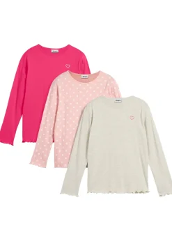 Enfant bonprix Vêtements Enfant|Filles 9-16 Ans·Lot De 2 Articles Et Plus|Lot de 3 T-shirts manches longues en coton