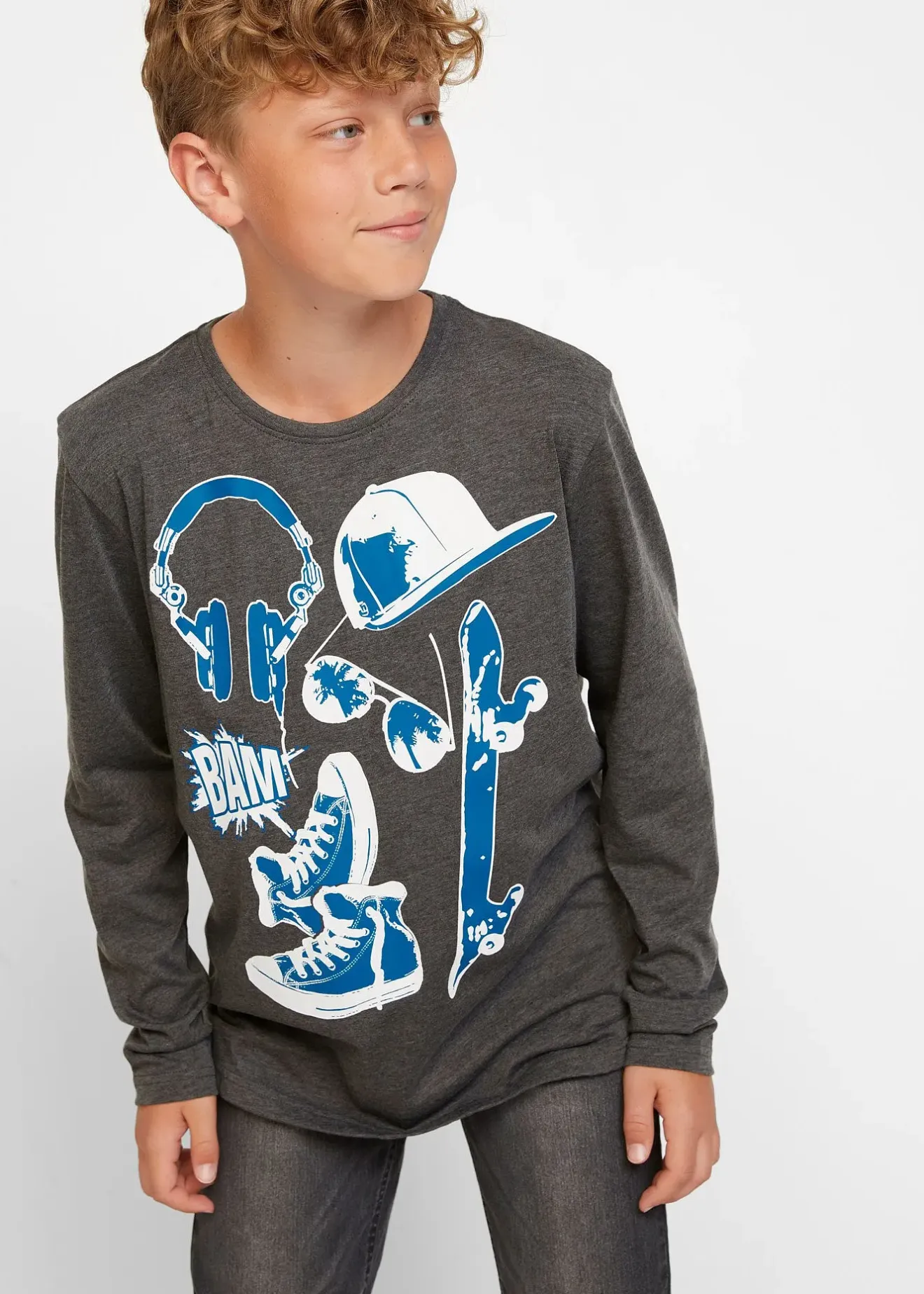 bonprix Lot de 2 T-shirts manches longues coton|Enfant Vêtements Enfant|Garçons 9-16 Ans·Lots De 2 Articles Et Plus