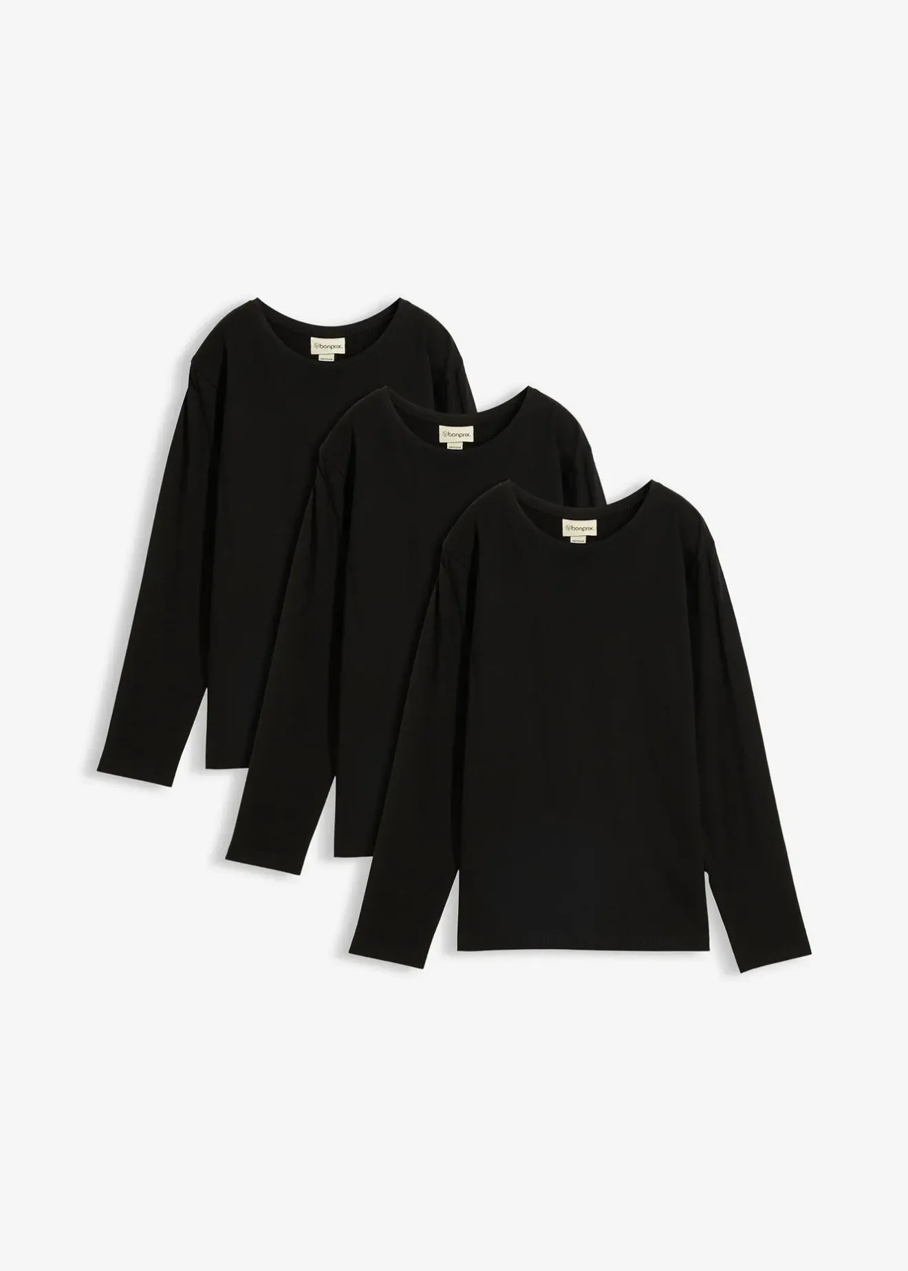 bonprix Lot de 3 T-shirts manches longues coton|Enfant Vêtements Enfant|Garçons 9-16 Ans·Lots De 2 Articles Et Plus