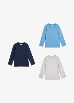 bonprix Lot de 3 T-shirts manches longues coton|Enfant Vêtements Enfant|Garçons 2-8 Ans·Lots De 2 Articles Et Plus