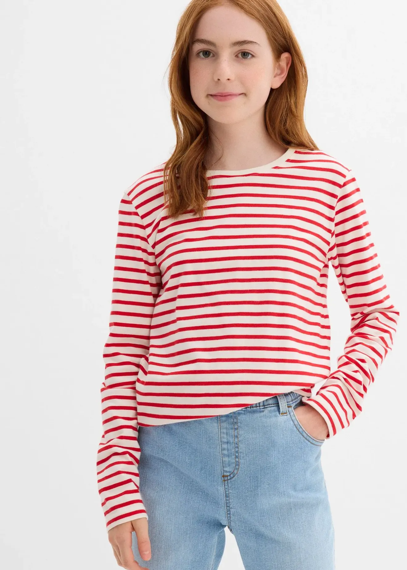 bonprix Lot de 3 T-shirts manches longues 100% coton|Enfant Vêtements Enfant|Filles 9-16 Ans·Lot De 2 Articles Et Plus