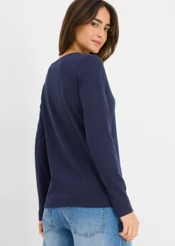 bonprix Lot de 2 T-shirts manches longues|Femme Basiques