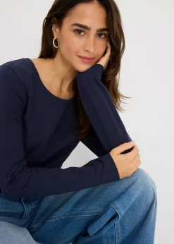 bonprix Lot de 2 T-shirts manches longues|Femme Basiques