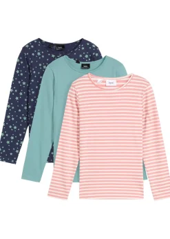 Enfant bonprix Vêtements Enfant|Filles 2-8 Ans·Lot De 2 Articles Et Plus|Lot de 3 T-shirts manches longues fille en coton