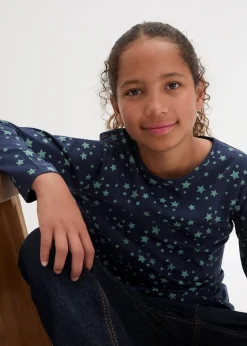 Enfant bonprix Vêtements Enfant|Filles 2-8 Ans·Lot De 2 Articles Et Plus|Lot de 3 T-shirts manches longues fille en coton