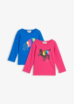 Enfant bonprix Vêtements Enfant|Filles 2-8 Ans·Lot De 2 Articles Et Plus|Lot de 2 T-shirts manches longues 100% coton