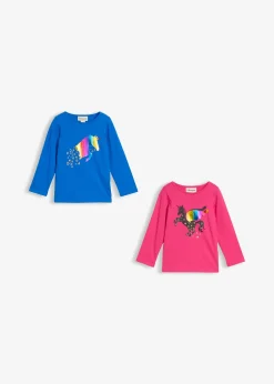 Enfant bonprix Vêtements Enfant|Filles 2-8 Ans·Lot De 2 Articles Et Plus|Lot de 2 T-shirts manches longues 100% coton