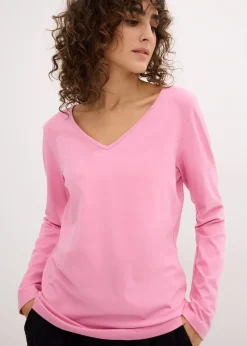 bonprix Lot de 2 T-shirts manches longues près du corps|Femme Basiques|T-Shirts & Tops