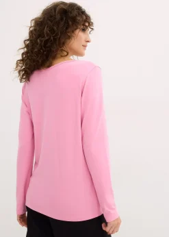 bonprix Lot de 2 T-shirts manches longues près du corps|Femme Basiques|T-Shirts & Tops