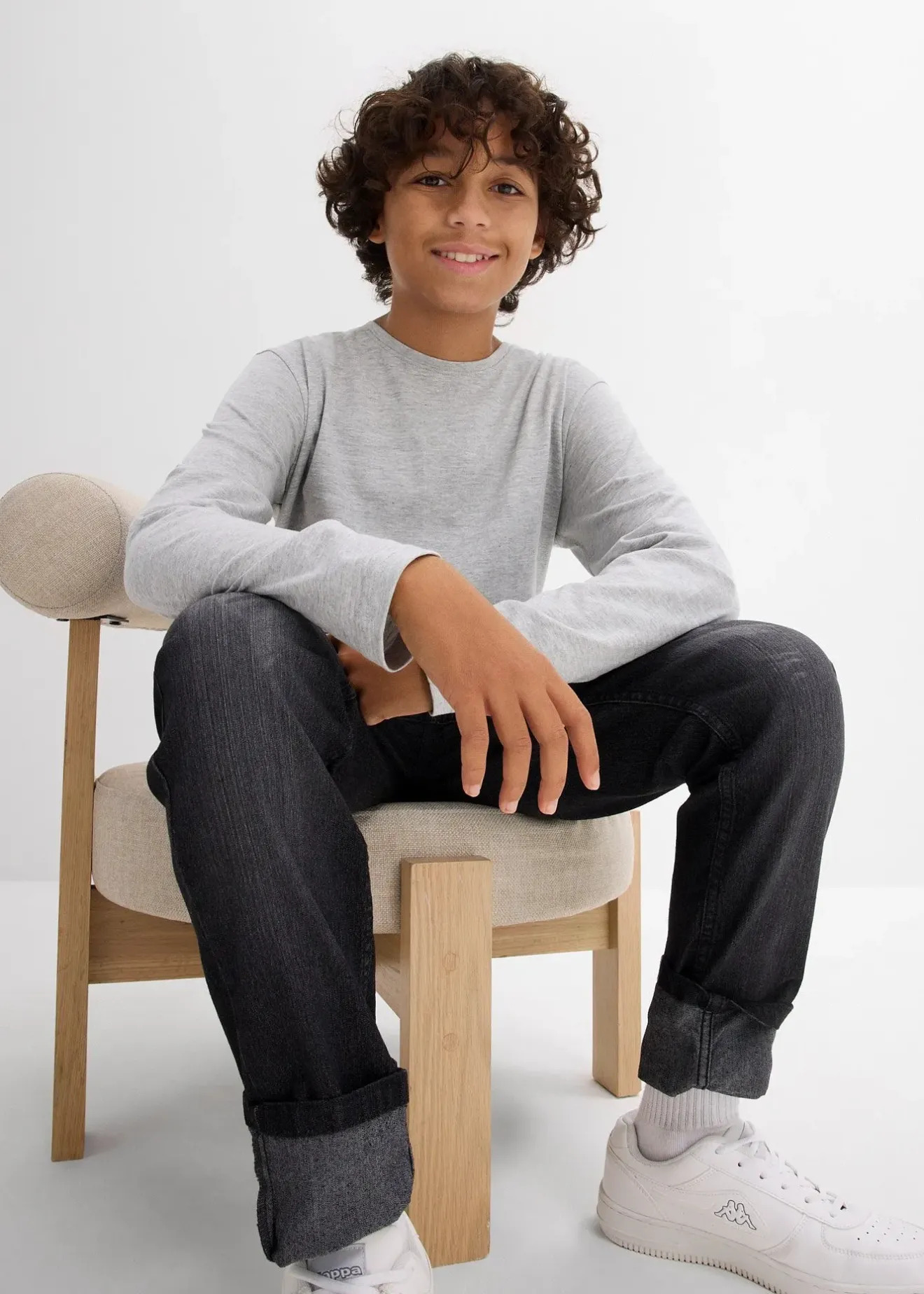 Enfant bonprix Vêtements Enfant|Garçons 9-16 Ans·Lots De 2 Articles Et Plus|Lot de 3 T-shirts manches longues coton