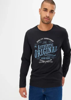 Homme bonprix T-Shirts & Polos|Lot de 2 T-shirts manches longues 100% coton