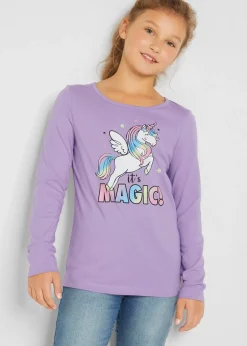 bonprix Lot de 2 T-shirts manches longues fille 100% coton|Enfant Vêtements Enfant|Filles 2-8 Ans·Lot De 2 Articles Et Plus