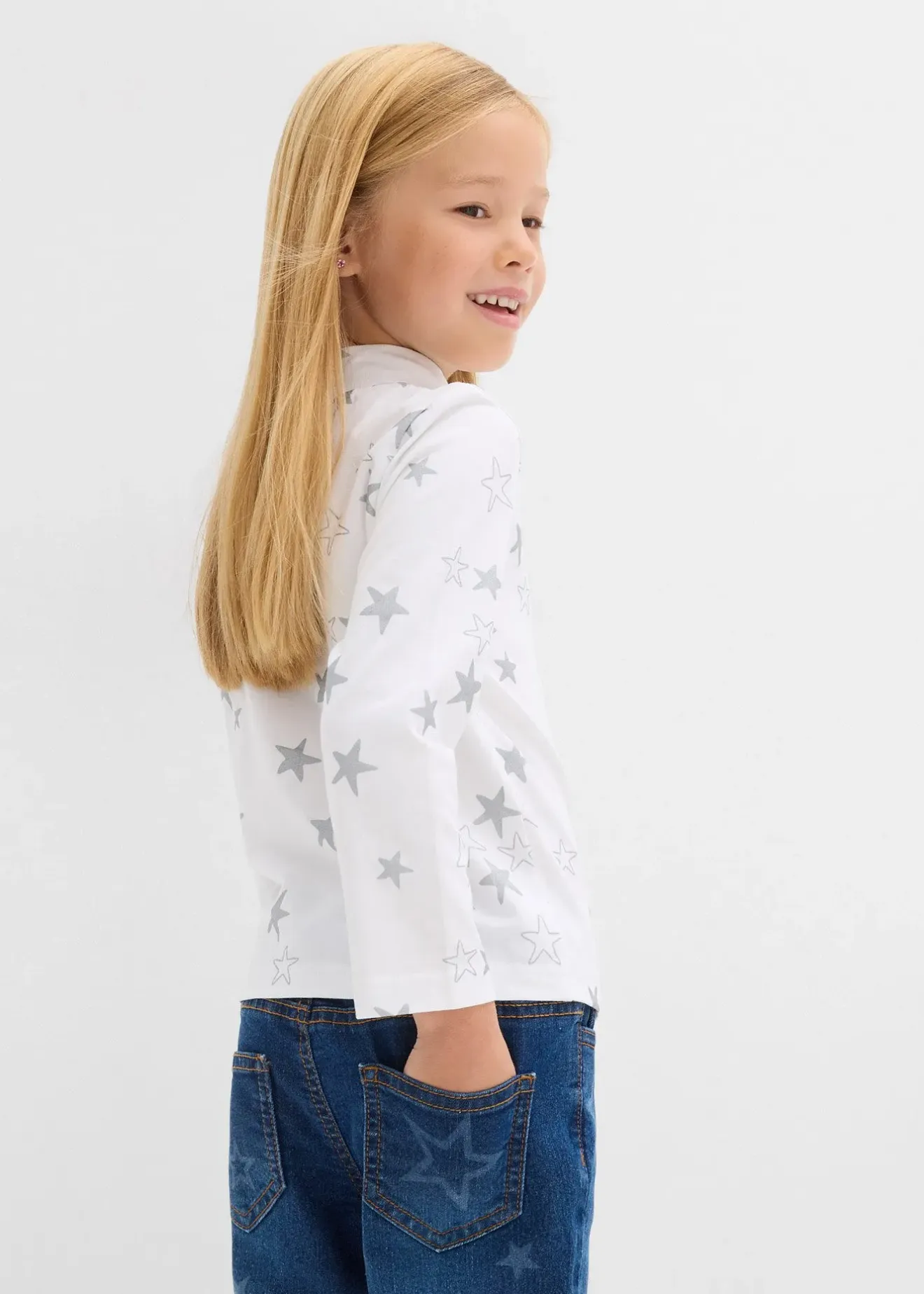 bonprix Lot de 2 T-shirts manches longues en coton extensible|Enfant Vêtements Enfant|Filles 2-8 Ans·Lot De 2 Articles Et Plus