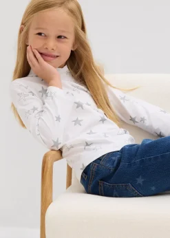 bonprix Lot de 2 T-shirts manches longues en coton extensible|Enfant Vêtements Enfant|Filles 2-8 Ans·Lot De 2 Articles Et Plus