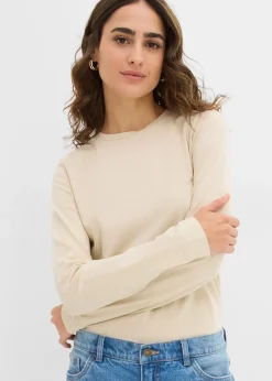 bonprix Lot de 2 T-shirts manches longues slim|Femme Basiques|T-Shirts & Tops