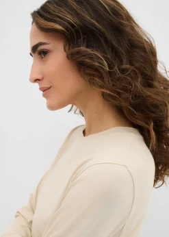 bonprix Lot de 2 T-shirts manches longues slim|Femme Basiques|T-Shirts & Tops