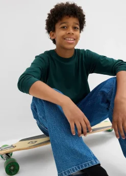 bonprix Lot de 3 T-shirts manches longues coton|Enfant Vêtements Enfant|Garçons 9-16 Ans·Lots De 2 Articles Et Plus