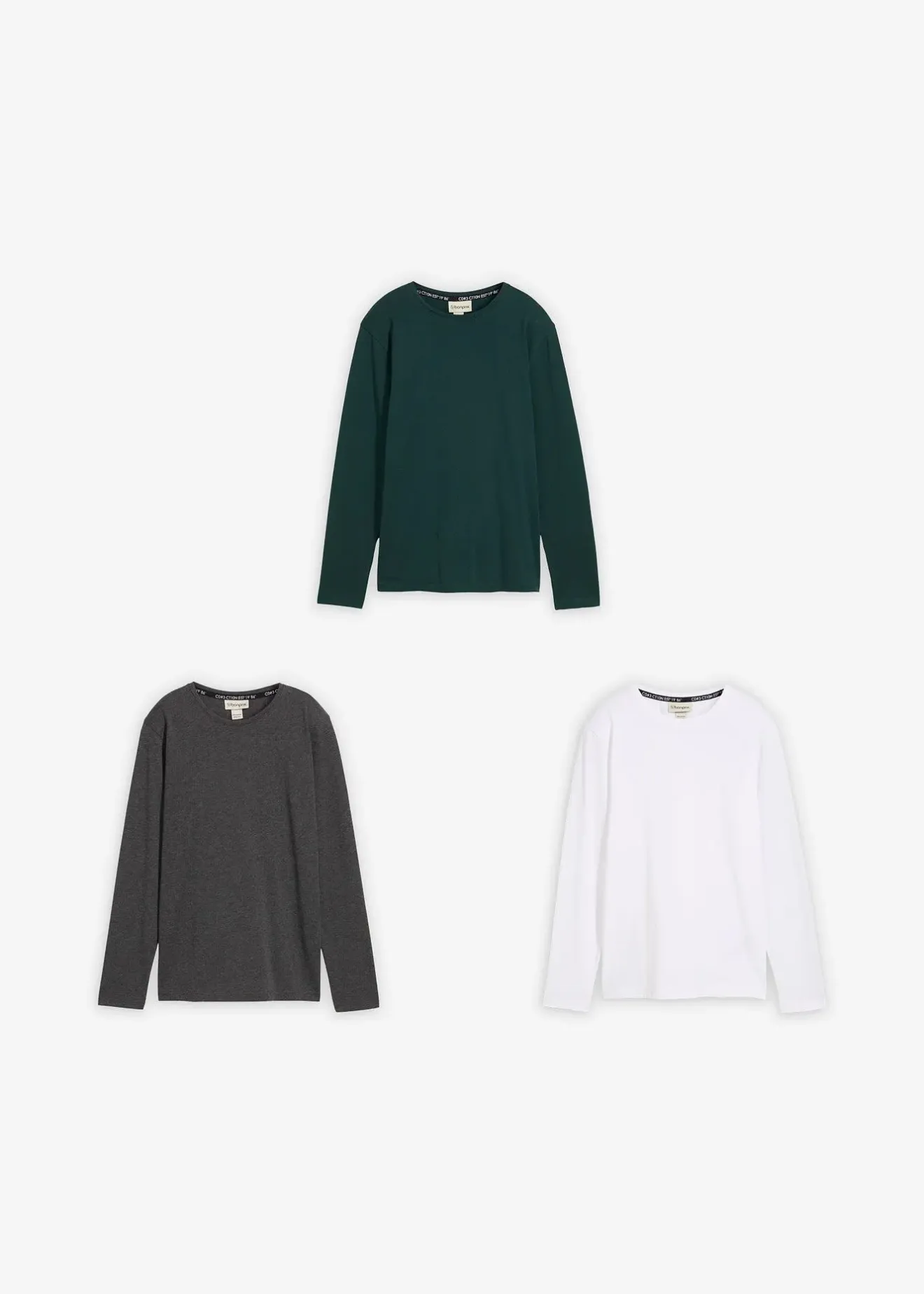 bonprix Lot de 3 T-shirts manches longues coton|Enfant Vêtements Enfant|Garçons 9-16 Ans·Lots De 2 Articles Et Plus