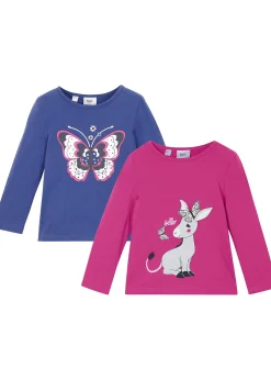 bonprix Lot de 2 T-shirts manches longues 100% coton|Enfant Vêtements Enfant|Filles 2-8 Ans·Lot De 2 Articles Et Plus