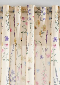 bonprix Lot de 2 voilages à l'imprimé floral| Salon·Rideaux & Voilages|Voilages