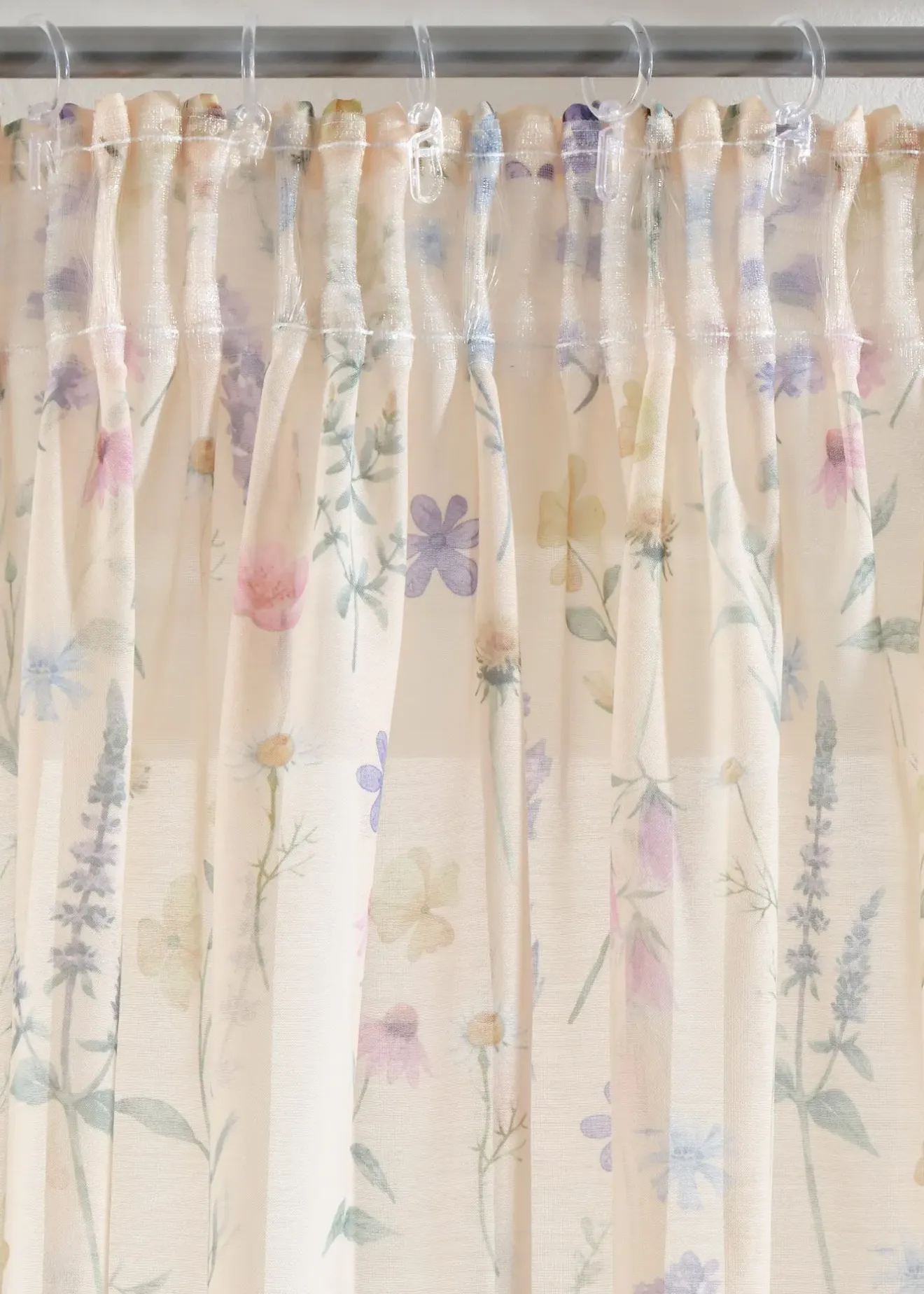 bonprix Lot de 2 voilages à l'imprimé floral| Salon·Rideaux & Voilages|Voilages