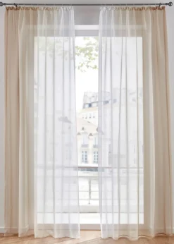 bonprix Lot de 2 voilages en tissu léger, aussi en XXL| Salle À Manger·Voilages & Stores Bateaux|Salon·Rideaux & Voilages