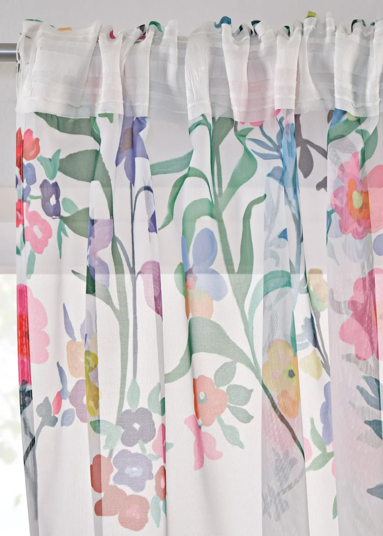 bonprix Salon·Rideaux & Voilages|Voilages|Lot de 2 voilages imprimé floral incl. embrasse