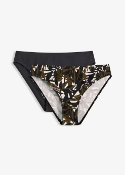 bonprix Lot de 2 bas de maillot (uni et imprimé)|Femme Bikinis|Maillots Séparables