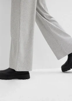 bonprix Lot de 2 pantalons en jersey côtelé|Femme Pantalons