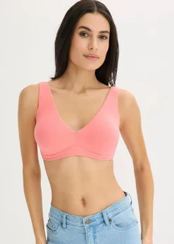 bonprix Lot de 2 soutiens-gorge bralette coton sans armatures|Femme Lingerie Coton|Soutiens-Gorge