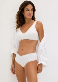 bonprix Lot de 2 soutiens-gorge bralette coton sans armatures|Femme Grands Bonnets D-H