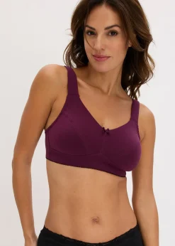 bonprix Lot de 3 soutiens-gorge coton sans armatures|Femme Lingerie Coton|Soutiens-Gorge