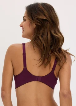 bonprix Lot de 3 soutiens-gorge coton sans armatures|Femme Lingerie Coton|Soutiens-Gorge