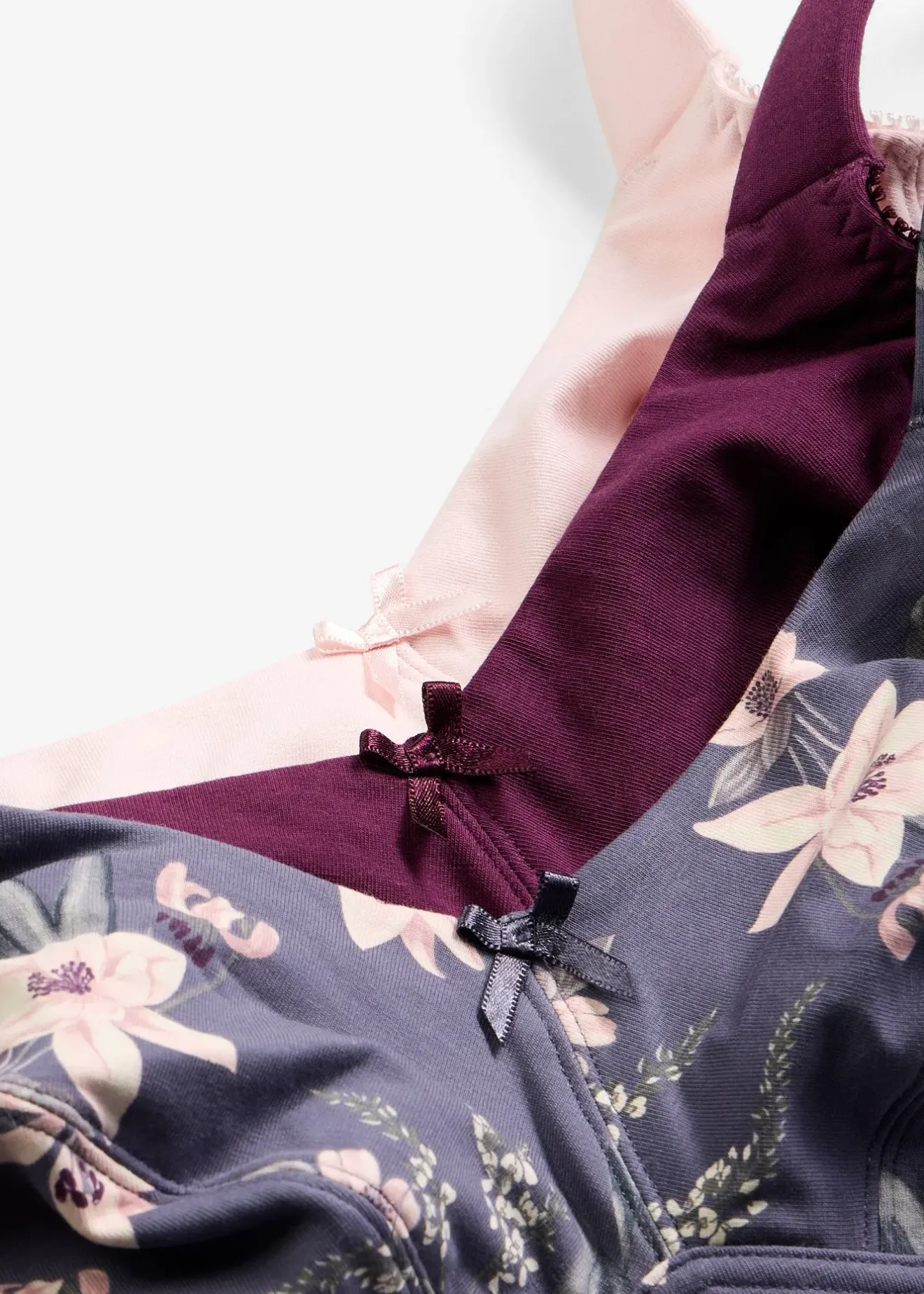 bonprix Lot de 3 soutiens-gorge coton sans armatures|Femme Lingerie Coton|Soutiens-Gorge