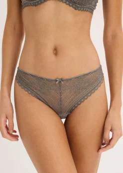 bonprix Lot de 2 strings en dentelle délicate|Femme Dessous|Bas