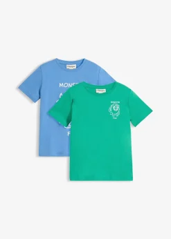 bonprix Lot de 2 T-shirts 100% coton|Enfant Vêtements Enfant|Garçons 2-8 Ans·Lots De 2 Articles Et Plus
