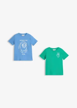bonprix Lot de 2 T-shirts 100% coton|Enfant Vêtements Enfant|Garçons 2-8 Ans·Lots De 2 Articles Et Plus