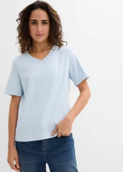 bonprix Lot de 2 T-shirts en jersey épais 100% coton|Femme Basiques|T-Shirts & Tops