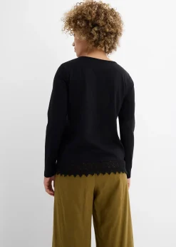 Femme bonprix T-Shirts & Tops|Lot de 2 T-shirts manches longues 100% coton