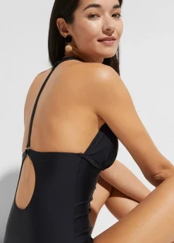 bonprix Maillot 1 pièce à décolleté plongeant en V|Femme Maillots 1 Pièce